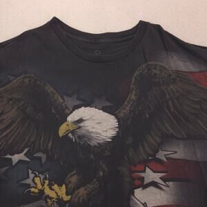 Liquid Blue Short Sleeve Crew Neck T Shirt Adult Mens Size 2XL Black